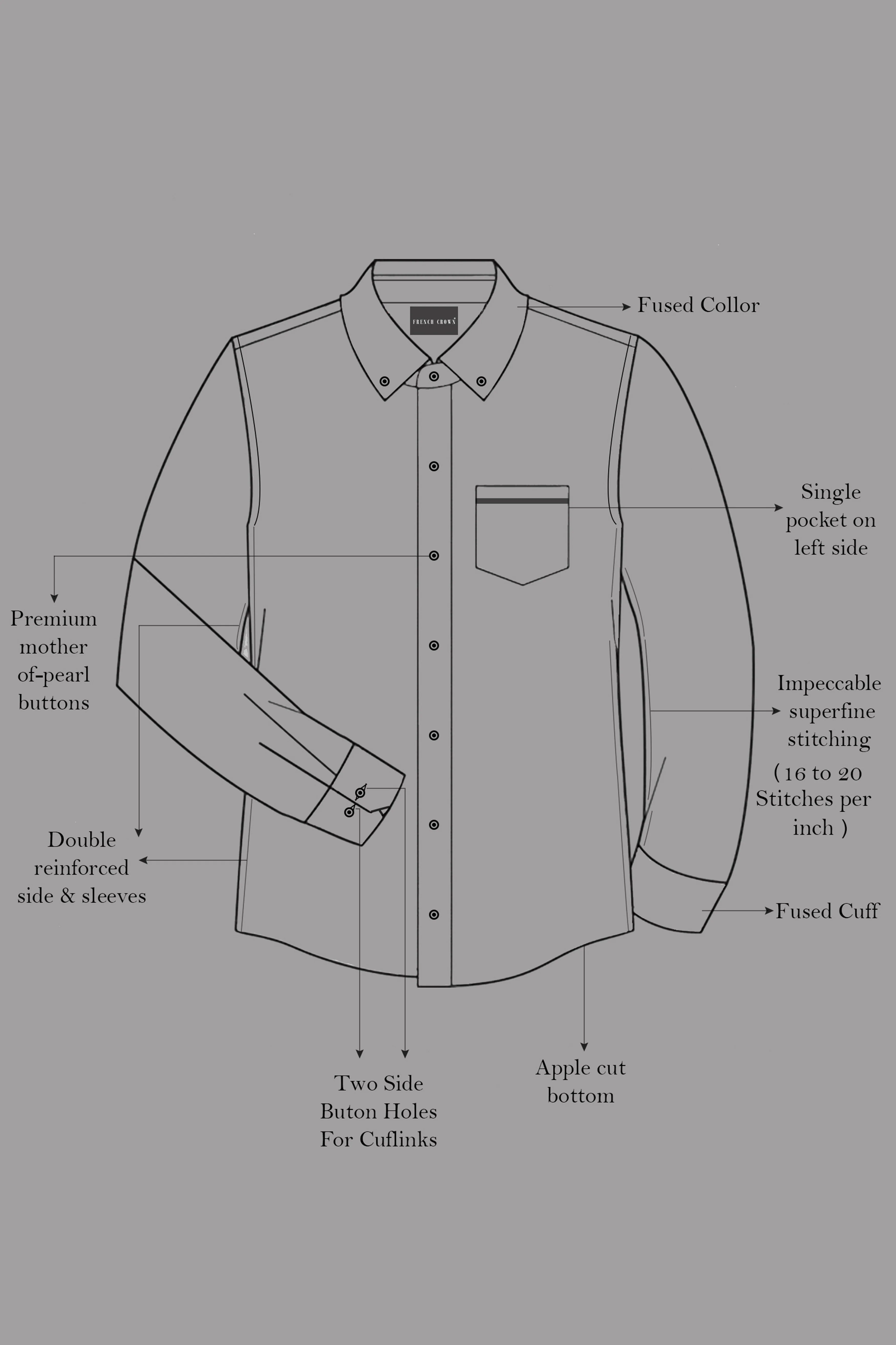 Byzantium Purple Chambray Button Down Shirt - Image 5