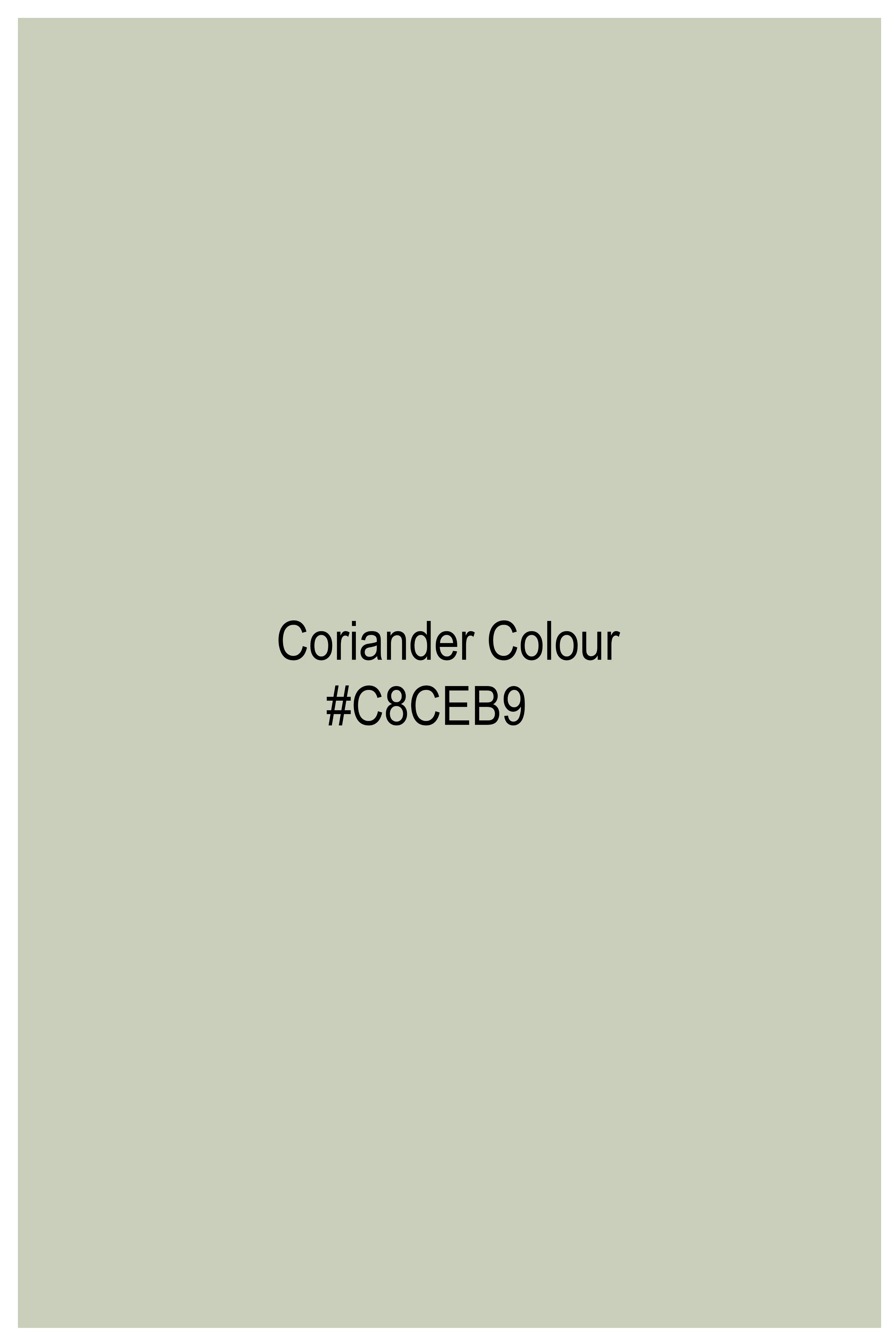 Coriander Green Subtle Sheen Super Soft Premium Cotton Kurta Set - Image 8