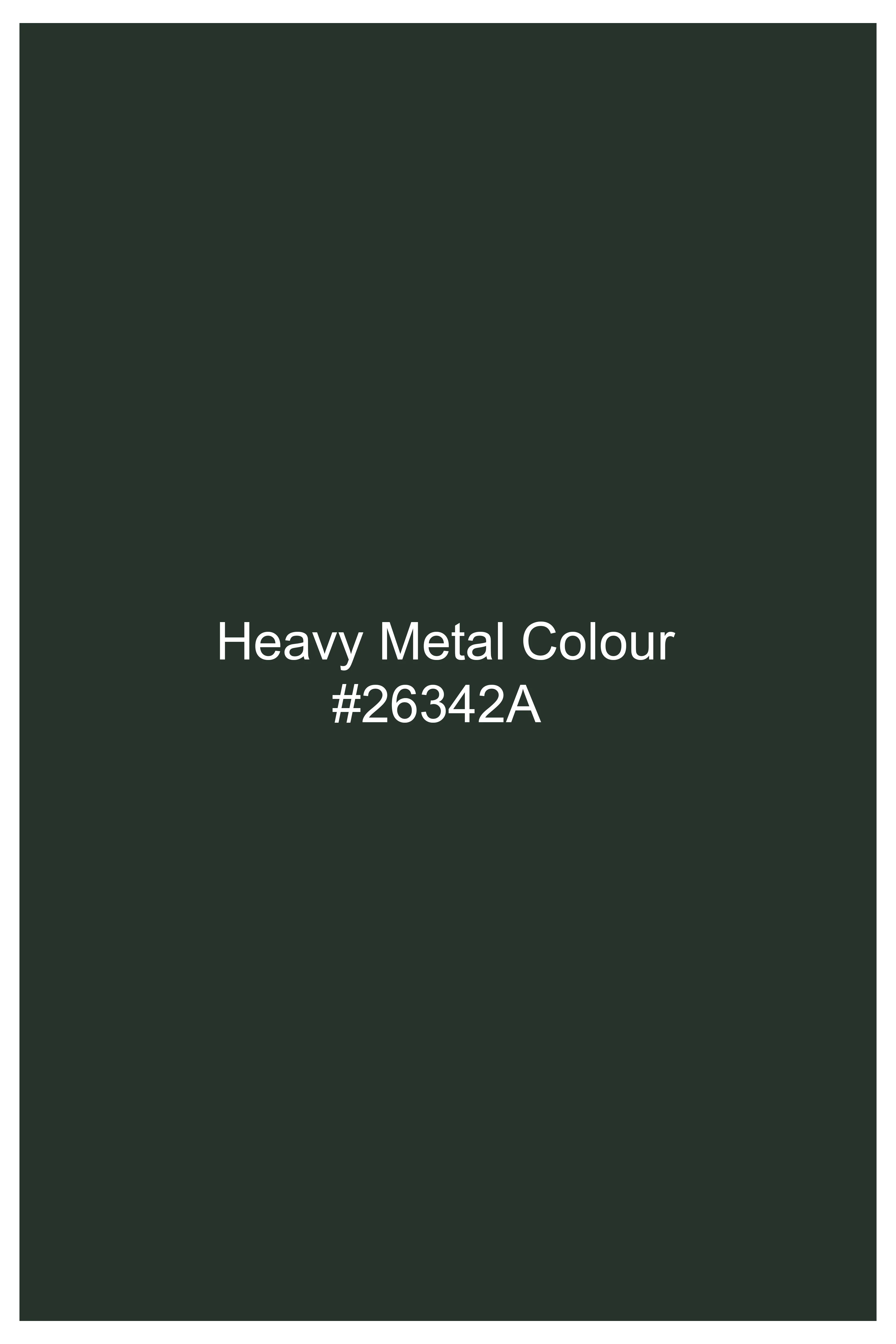 Heavy Metal Green Premium Cotton Tuxedo Stretchable Traveler Blazer - Image 8