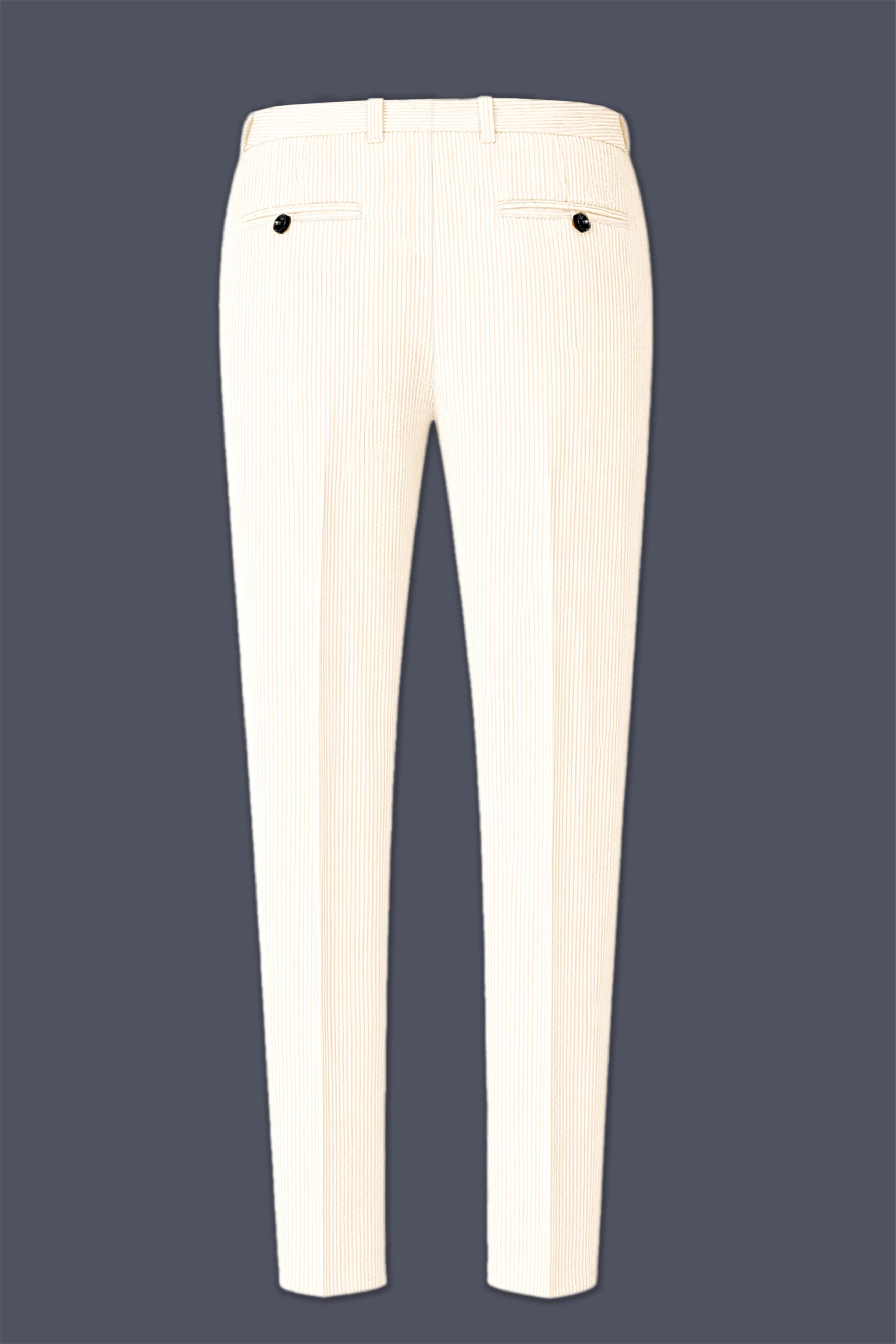 Ivoro-Swizzle Cream Corduroy Single Breasted Sports Suit - Image 14