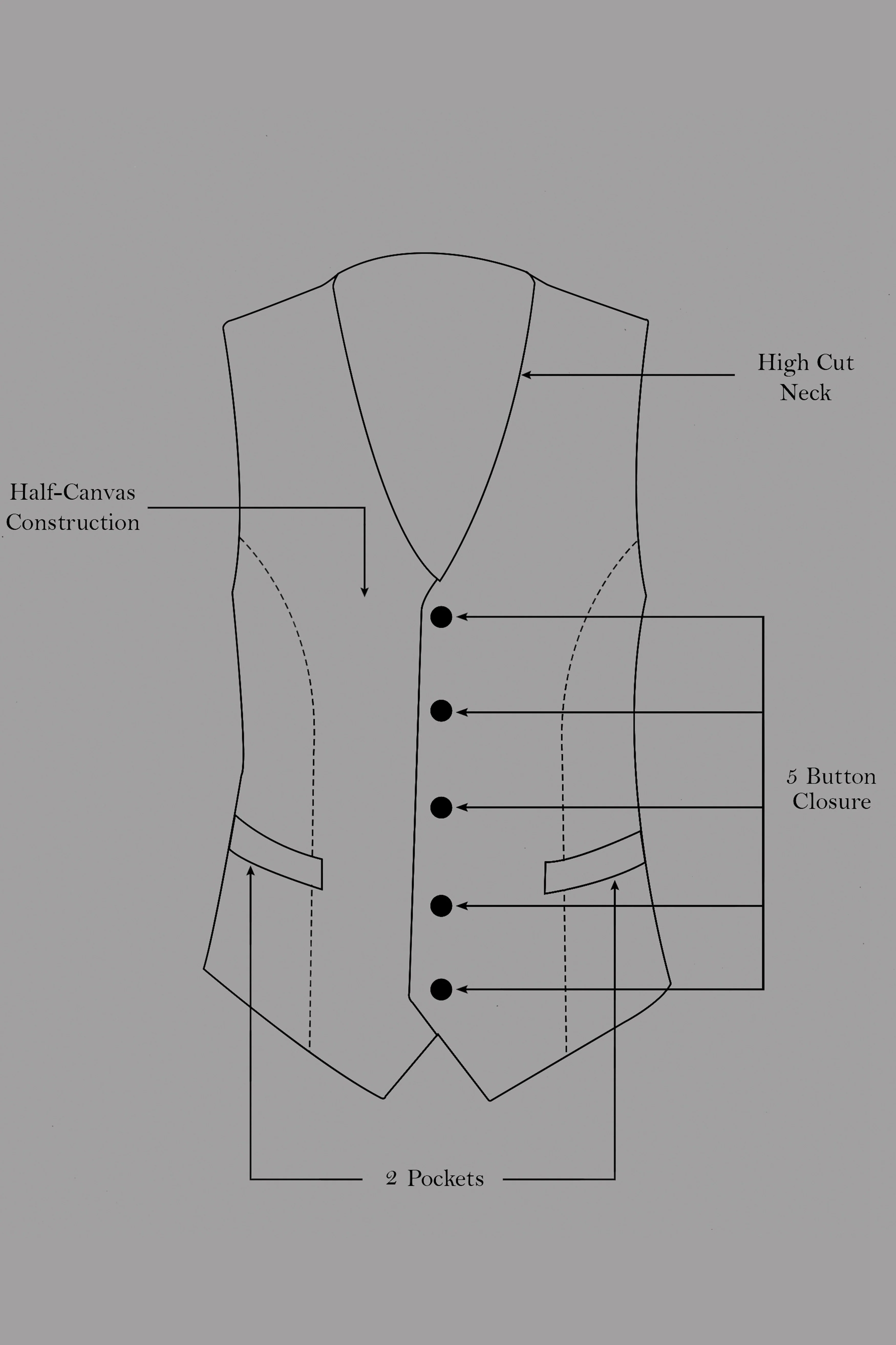 Zeus Brown Wool Rich Waistcoat - Image 7